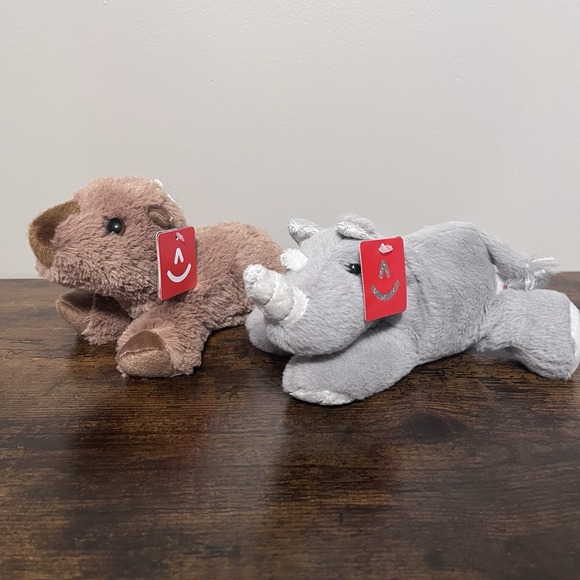 Aurora Other - Aurora Mini Flopsie Capybara And Rhinoceros 8" Plush